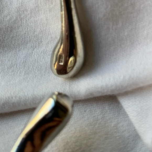 Sterling silver vintage rigid bangle tear drop - Picture 6 of 9